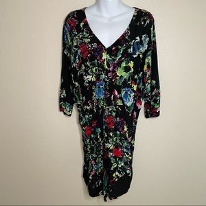 Maeve black and floral dress size S